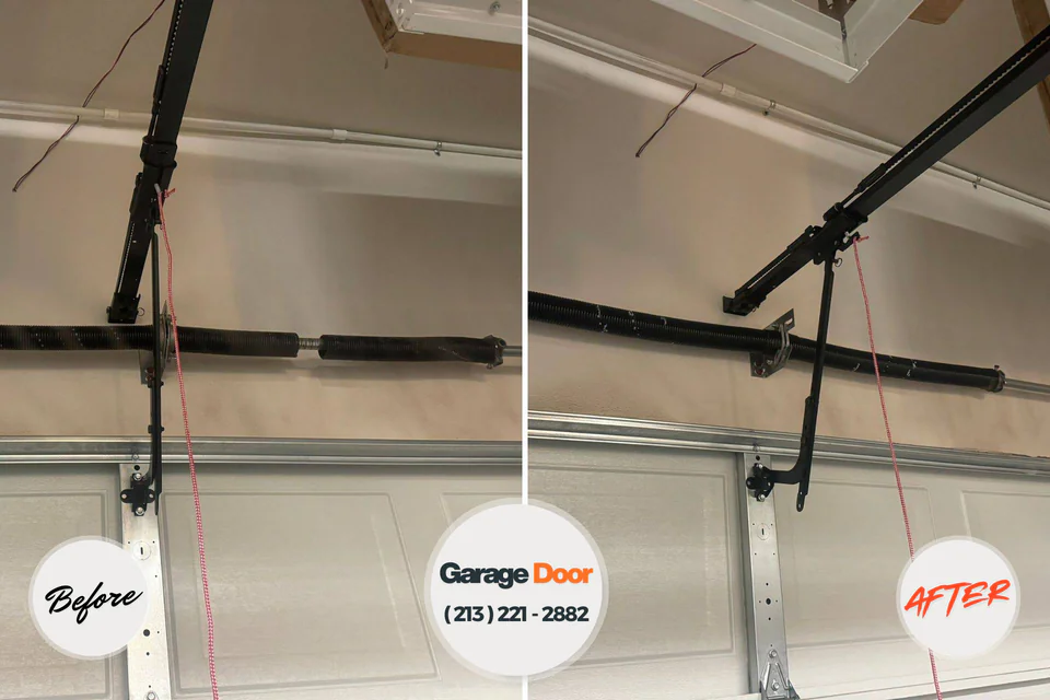 Before and after: garage door repair Fishhook, AK